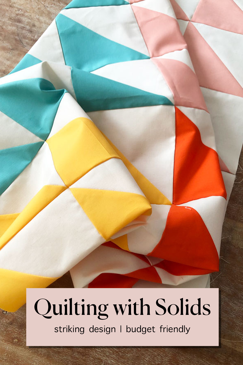 Quilt with Solid Colors