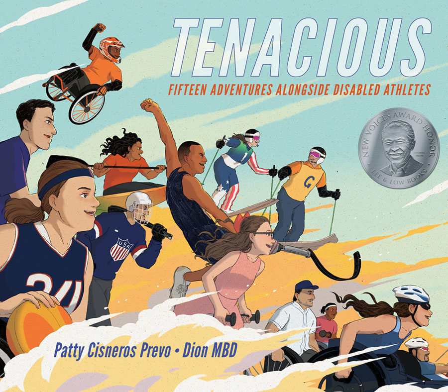 Athletes of different ages with different disabilities burst into action on the front cover of "Tenacious"