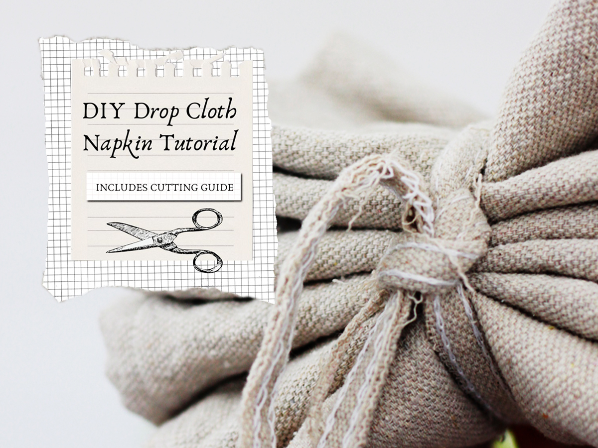 DIY Drop Cloth Napkins