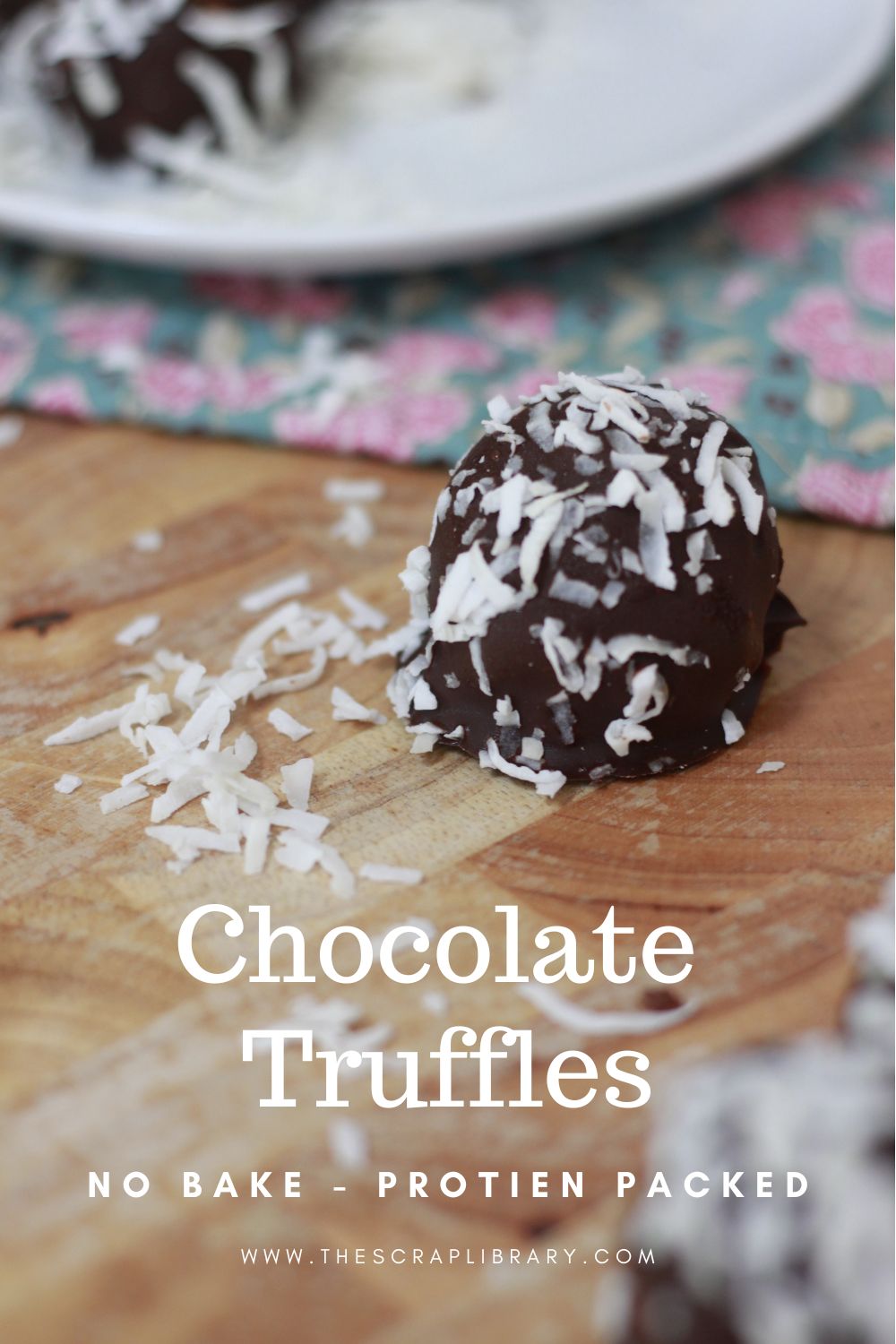 No Bake Chocolate Truffles with Garbonzo Beans