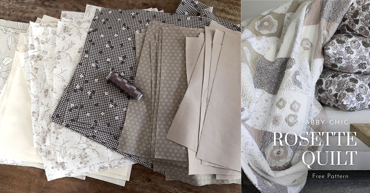 How to Sew Scrappy Rose Appliqué For Garden Quilts